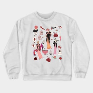 Vintage Fashion Style Classy Illustration Crewneck Sweatshirt